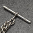 Around 1887 British Antique Sterling Silver Albert Chain 49g Sterling Silver Medal Fob
